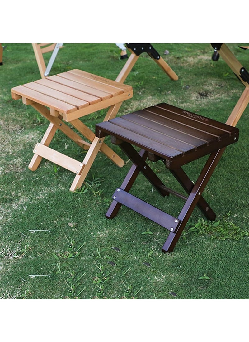 Generic Folding Stool Natural Bamboo Chair Stool for Shaving Foot Rest Shower Picnic Fishing  - Image 4
