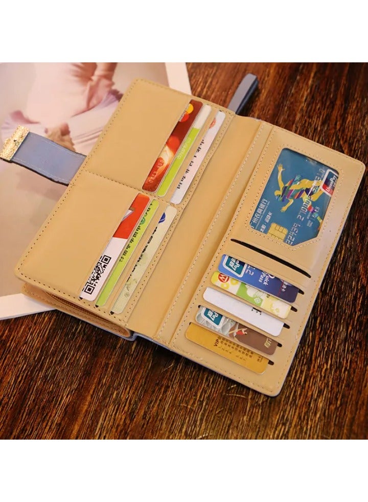 Baellery women wallet - leaves - Sky Blue - Image 3