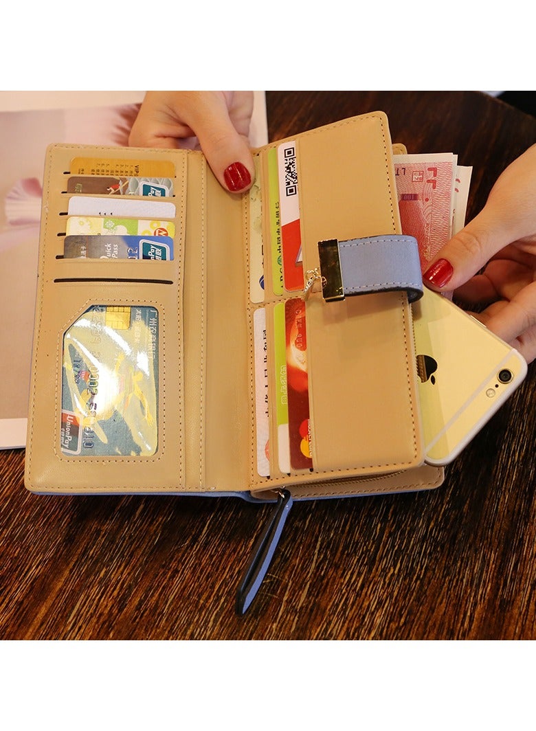 Baellery women wallet - leaves - Sky Blue - Image 4