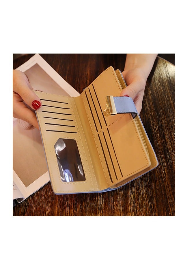 Baellery women wallet - leaves - Sky Blue - Image 5