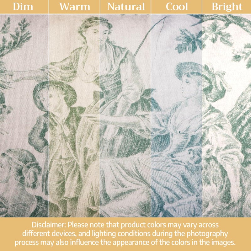 Maison d' Hermine Decorative Pillow Covers 20x20 Inch Square 100% Cotton Throw Pillow Covers with Invisible Zipper for Living Room Couch, Chair, Sofas, Bedroom, Home (The Miller - Antique Green) - Image 3