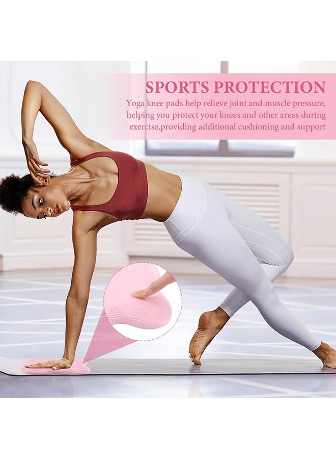 2 قطعة الوردي اليوغا الركبة وسادة، المضادة للانزلاق رغوة اليوغا الركوع وسادة، سميكة تجريب الركبة وسادة للنساء والرجال، وسادة التوازن الرياضية لحماية الركبة والكوع واليد - Image 5