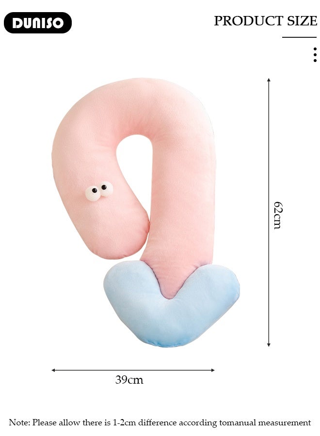 DUNISO وسادة عنق على شكل قطة جرو بعيون كبيرة زينة شكل جذاب لدعم الرقبة وسادة نوم للقطة أو الكلب الصغير - Image 3