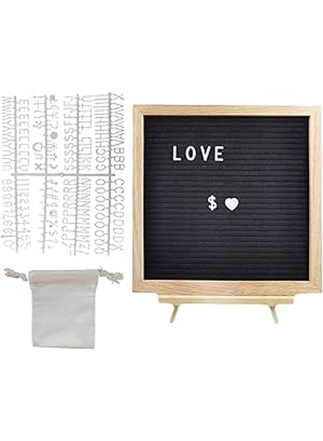 Black Felt Message Board With White Letters For Home Office Kitchen Entryway Decor - Image 1
