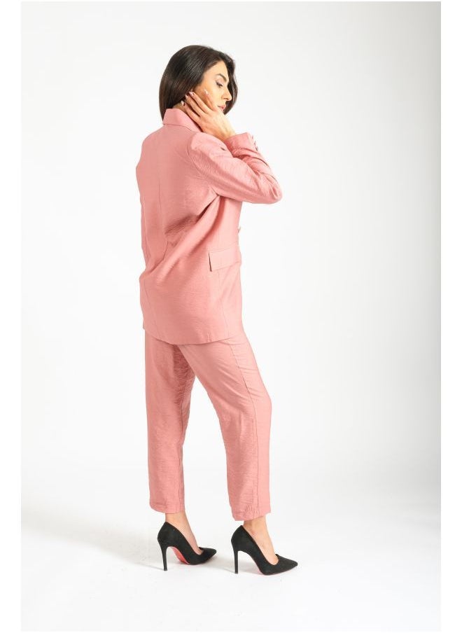 LONDONELLA - Blazer With Double Buttons - Rose Pink - 100101 - Image 1