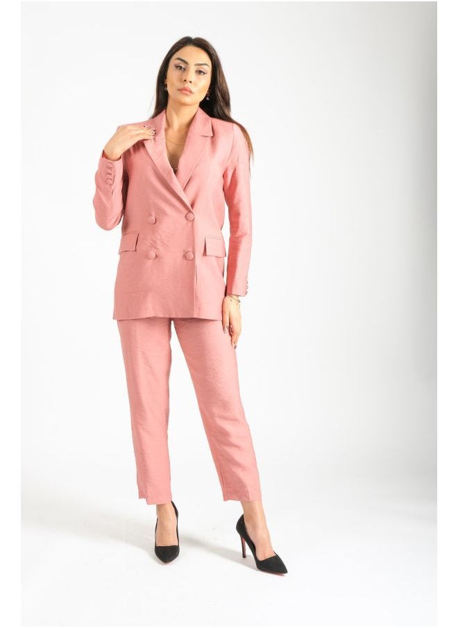 LONDONELLA - Blazer With Double Buttons - Rose Pink - 100101 - Image 1