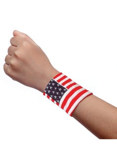 ArtCreativity American Flag Wrist Sweatbands Set Of 2 Usa Flag 4Th Of July Party Favors Red White And Blue Wristbands Patriotic Costume Accessories For Veterans Memorial And Independence Day  - Image 5