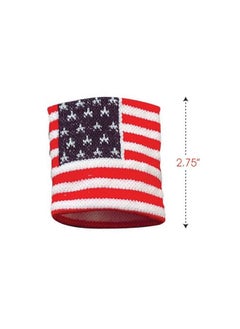 ArtCreativity American Flag Wrist Sweatbands Set Of 2 Usa Flag 4Th Of July Party Favors Red White And Blue Wristbands Patriotic Costume Accessories For Veterans Memorial And Independence Day  - Image 4