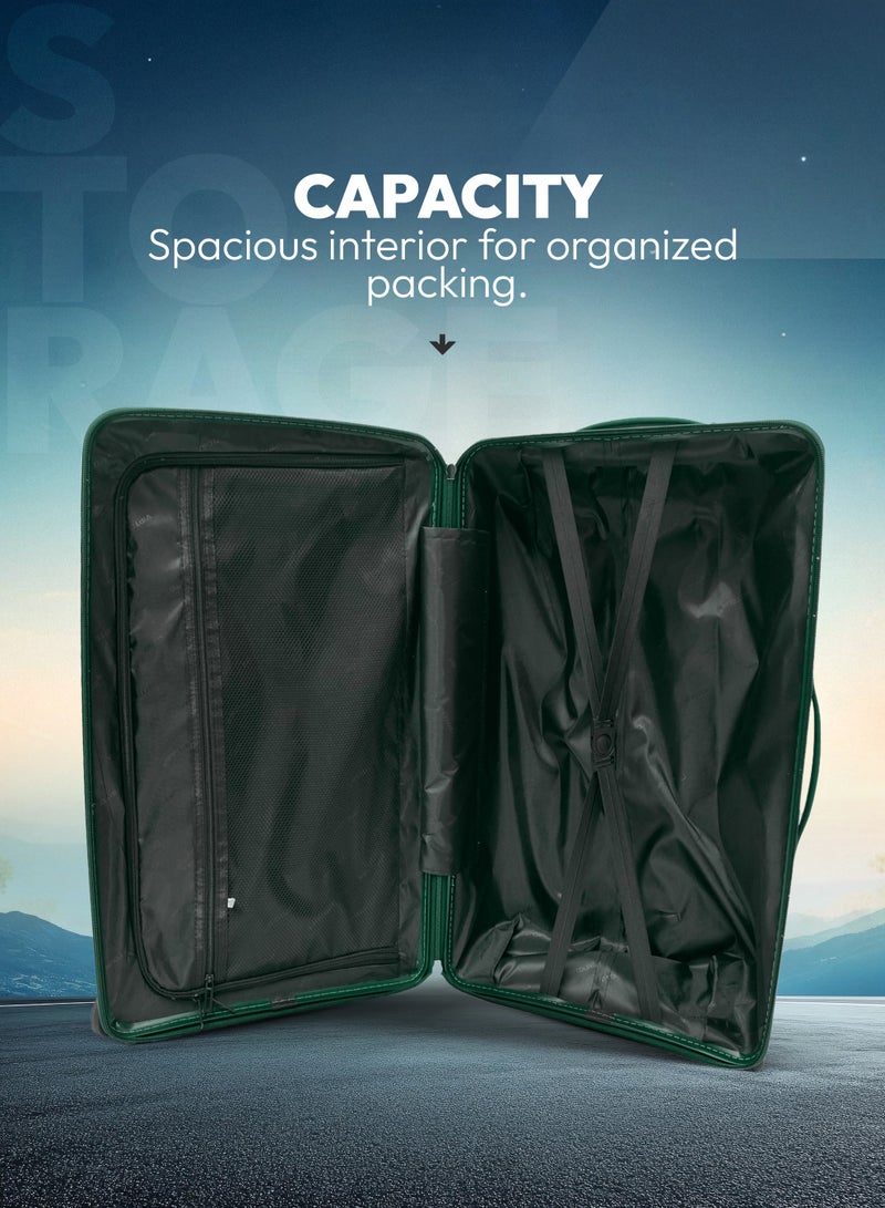 VIPTOUR Durable PP Luggage Set with Telescopic Handle, 4 Double Spinner Wheels & Secure Zipper Closure - Image 4