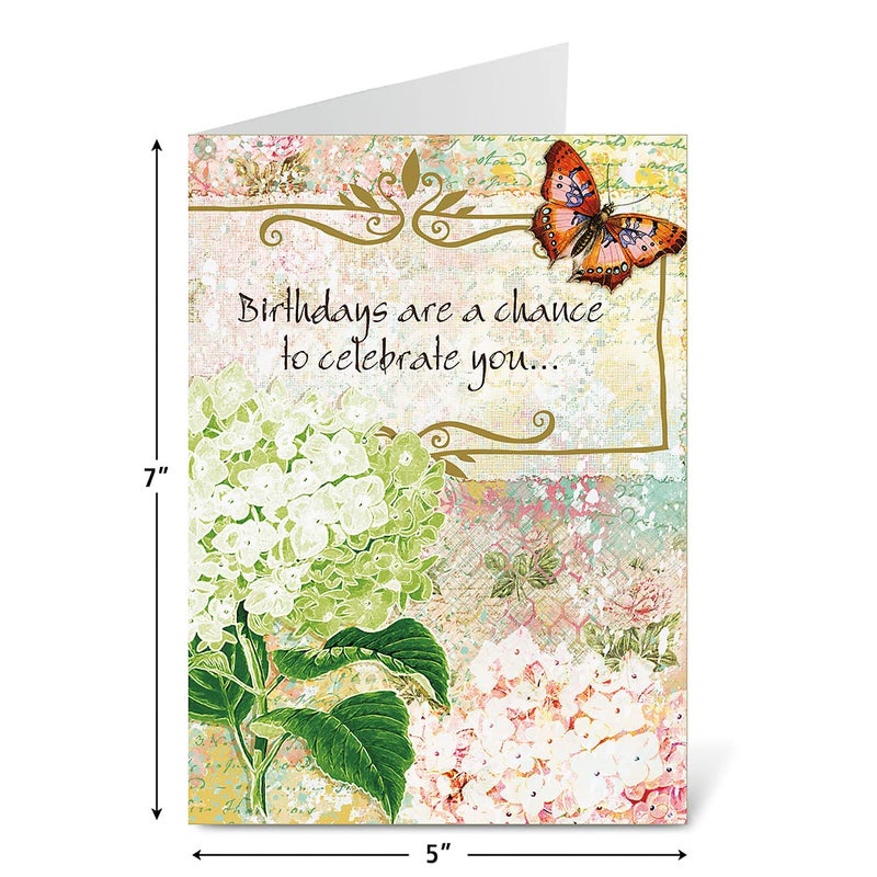 Current Joy Hall Dream On Happy Birthday Greeting Card Set - Value Pack of 20 Cards With White Envelopes, 10 Designs, Large 5" x 7" Assortment - Image 5