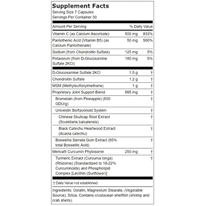 Lindberg Joint Support Supplement for Men and Women | 210 Capsules | with Turmeric, MSM, Glucosamine, Chondroitin, Boswellia Extract | Triple Action Complex Blend | Non-GMO, Gluten Free - Image 2