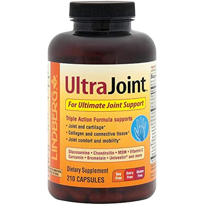 Lindberg Joint Support Supplement for Men and Women | 210 Capsules | with Turmeric, MSM, Glucosamine, Chondroitin, Boswellia Extract | Triple Action Complex Blend | Non-GMO, Gluten Free - Image 1