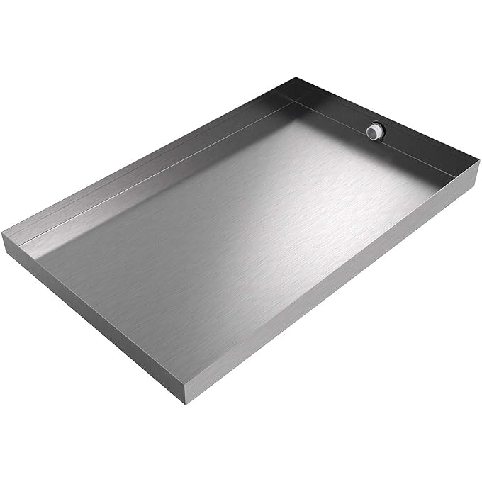 Ice Maker Drain Pan  24" x 15" x 2"  Stainless Steel | Water Damage Prevention | No Leak | Made in The USA | Welded Water Tight | - Image 1