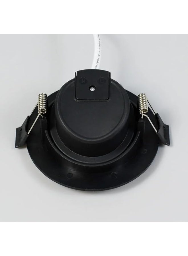 Lynacz Original Recessed LED Spot Lights, 7W Adjustable Tilt Twist Downlights, Ultra Slim, Non Dimmable 220-240V, for Kitchen, Bedroom, Living Room, 2-Year Warranty (4 Pack Black Body 3000k Warm white) - Image 3