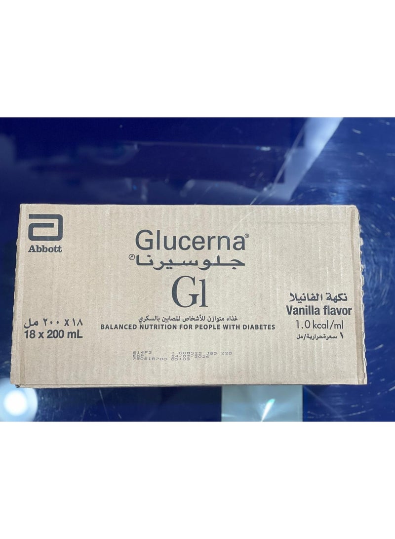 Glucerna Glycemic Generation 1 – Low Glycemic Index Nutritional Supplement for Diabetics – Carton Pack 18 × 200ml - Image 3