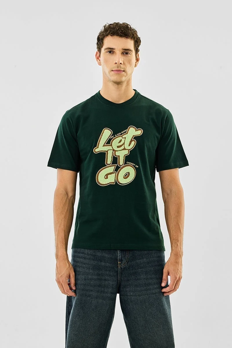 سنيتش تيشيرت قطن % دعها تذهب