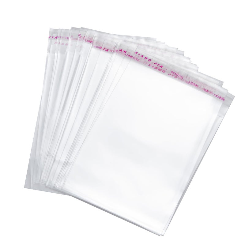 Tendwarm Tendwarm 100 Pcs 9x12 Inch shirt Bag Clear Self Seal Cellophane Plastic Bags for Clothes Party Wedding