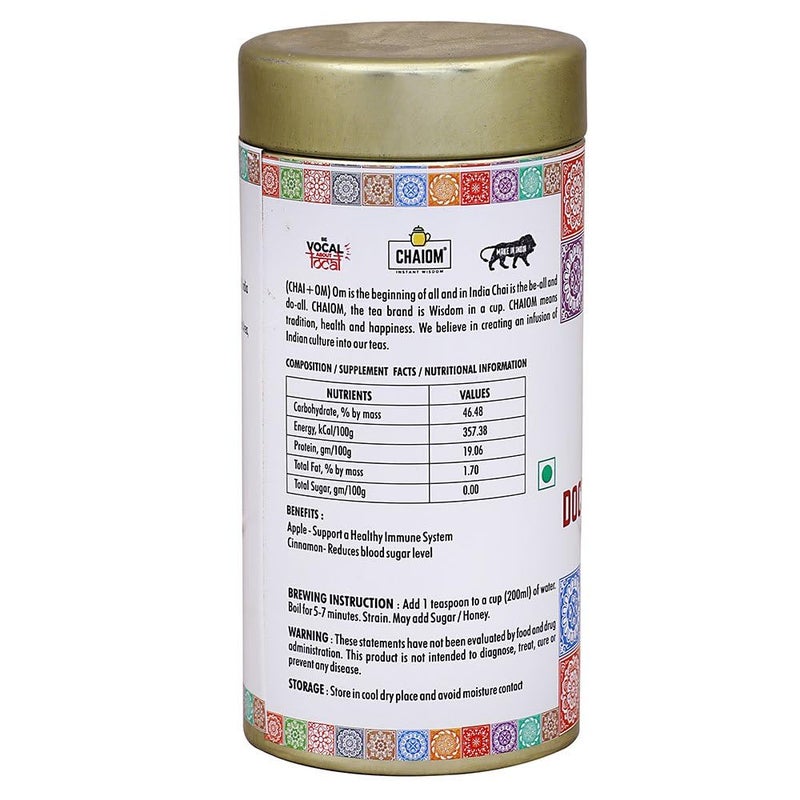CHAIOM Doctors choice, Apple Cinnamon Herbal Tea Tisanes- 100gm loose tea - Image 5