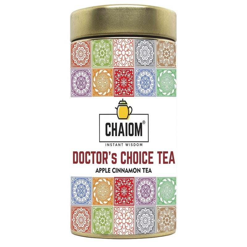 CHAIOM Doctors choice, Apple Cinnamon Herbal Tea Tisanes- 100gm loose tea - Image 1