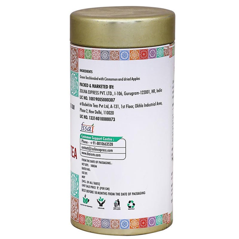 CHAIOM Doctors choice, Apple Cinnamon Herbal Tea Tisanes- 100gm loose tea - Image 4
