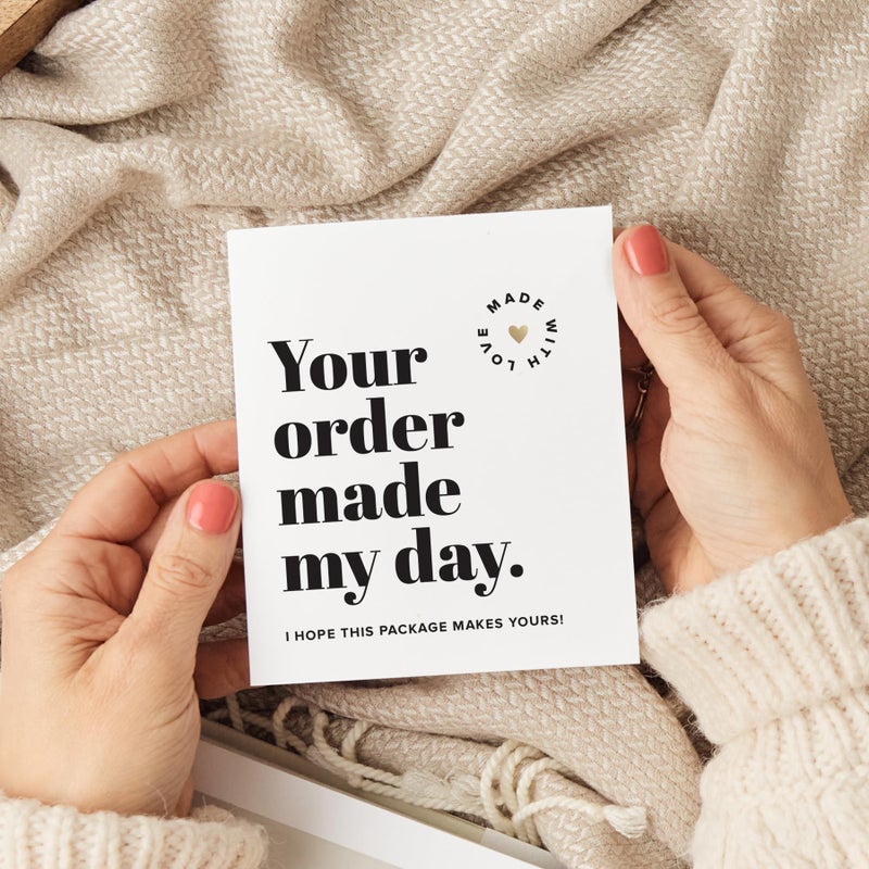 ThreeKin Collective Thank You Cards for Small Business, 3x3.5, 100 Bulk Pack - Essential Packaging Supplies & Must-Haves for Customer Appreciation, Thank You Notes for Supporting My Small Business Cards, USA Owned - Image 1