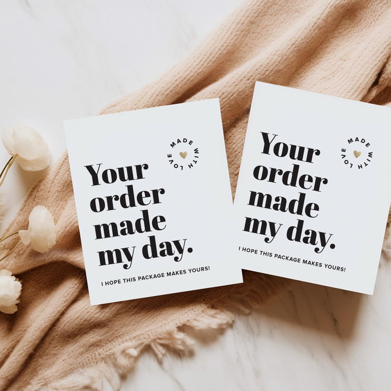 ThreeKin Collective Thank You Cards for Small Business, 3x3.5, 100 Bulk Pack - Essential Packaging Supplies & Must-Haves for Customer Appreciation, Thank You Notes for Supporting My Small Business Cards, USA Owned - Image 2