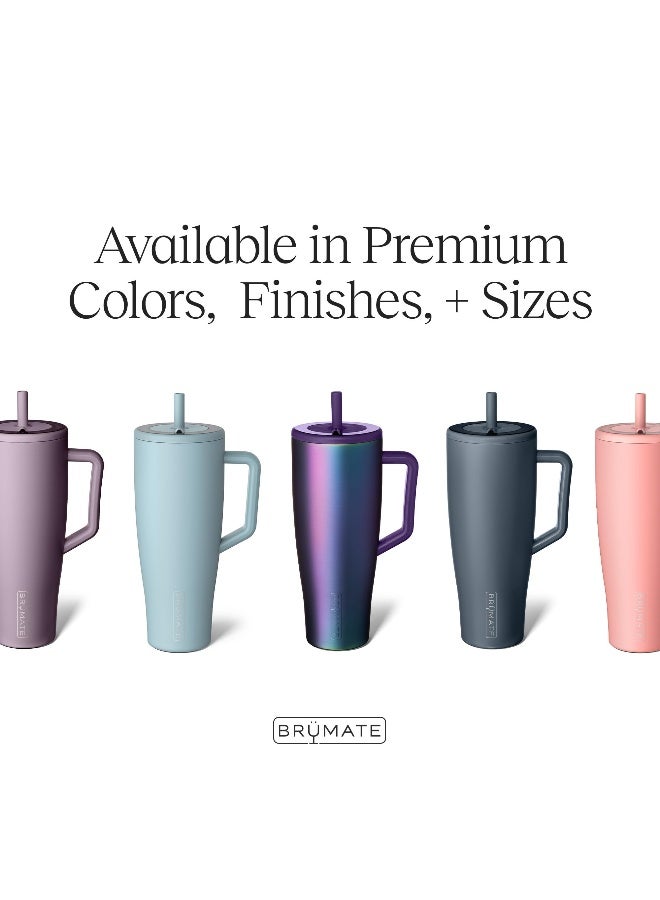 BrÃ¼Mate برميت إيرا 40 أونصة كوب مع مقبض وقشة 100% مضاد للتسرب زجاجة ماء مع غطاء وقشة مرنة من الفولاذ المقاوم للصدأ صديقة لحامل الأكواب 40 أونصة ليلك داكست - Image 3