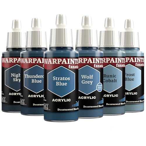 The Army Painter, Warpaints Fanatic Flexible Triad: Desaturated Blue-Greys, 6 x 18 ml acrylic paints - Miniature quality hobby paint for Dungeons and Dragons (DnD) & Warhammer Miniatures - Image 1