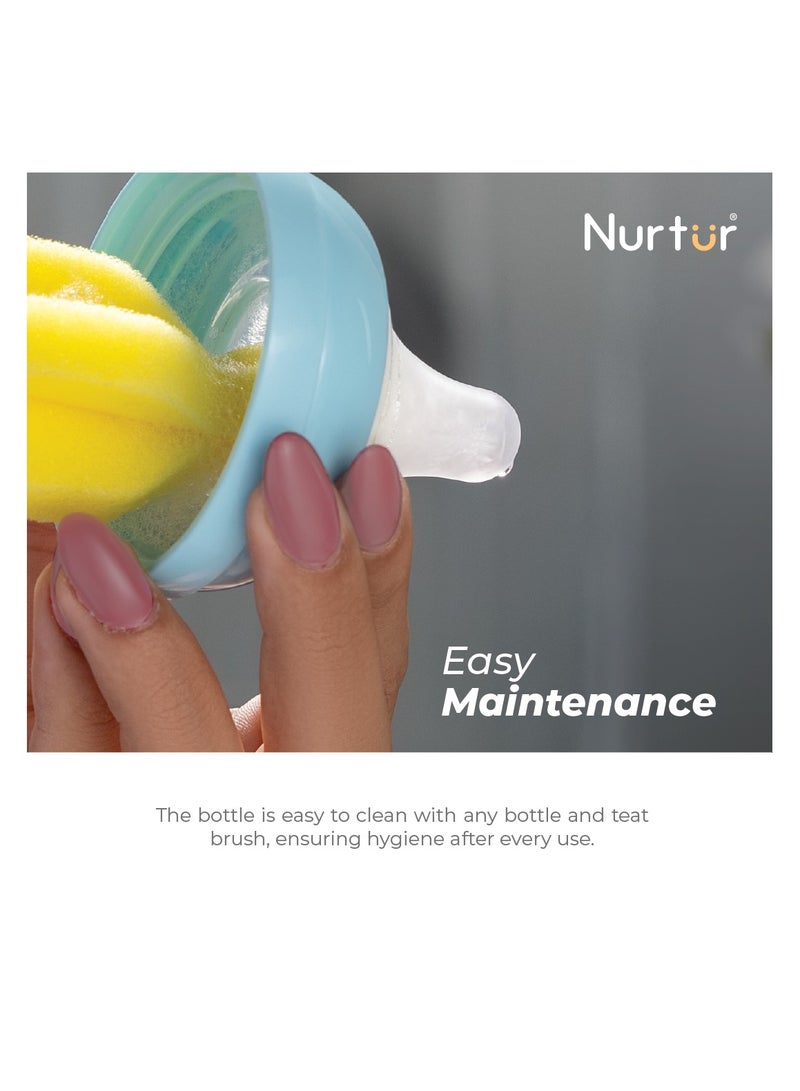 Nurtur-Narrow Neck Silicone 3 Flow Rate Teats-S-Clear BPA Free, Anti-choking, Real Feeding - Image 5
