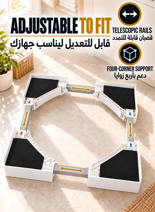 WALALLA Washer Dryer Stacking Kit, Universal Adjustable Bracket Set (50-70cm) with Ratchet Strap & Pull-Out Tray, Space-Saving Laundry Stacking Solution - Image 2