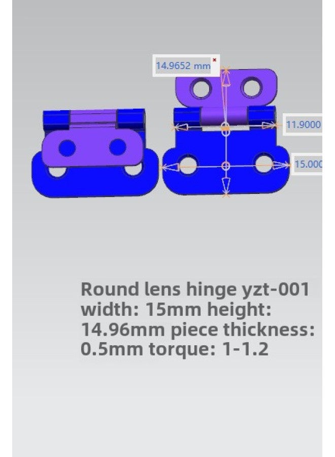 Manganese Steel Mobile Phone Case Lens Hinge With Self-locking Damping Shaft Universal Stamping Flip Hinge Mobile Phone Accessories Manufacturers-Colour:Black 20 - Image 1