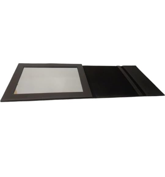 Folding Portable Brown Book Mirror for Counter Tops Jewellery Shops Opticians Home Makeup  - Image 3