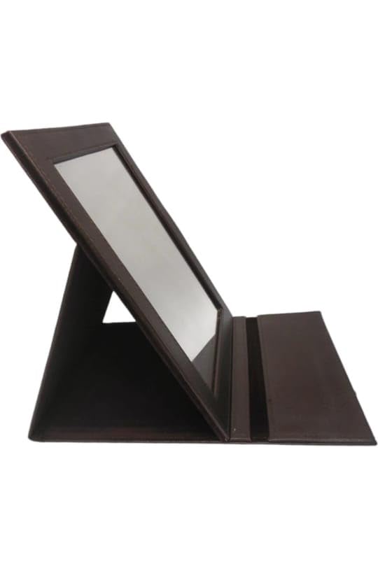 Folding Portable Brown Book Mirror for Counter Tops Jewellery Shops Opticians Home Makeup  - Image 4