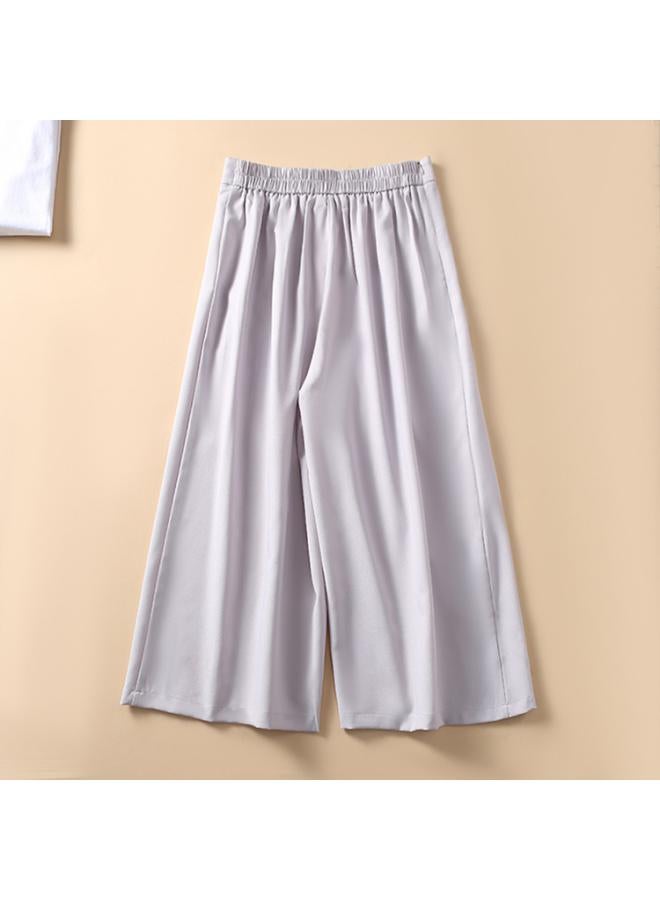 Summer Wide-leg Pants Women's Loose Casual Pants All-match Capri Pants With Loose Waist Slim-fit Culottes Women's Pants 