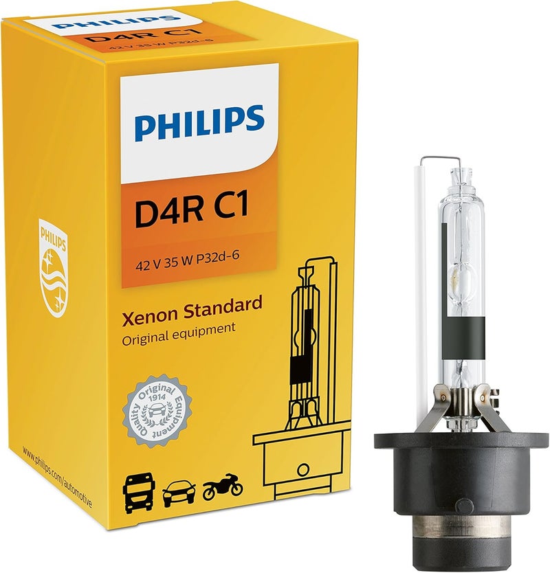 Philips D4R C1 Standard Xenon HID Headlight Bulb - 35W, 42V - Image 1