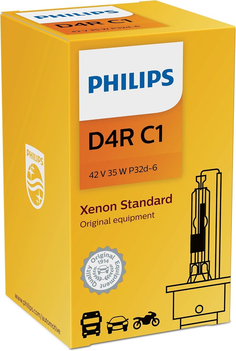 Philips D4R C1 Standard Xenon HID Headlight Bulb - 35W, 42V - Image 3