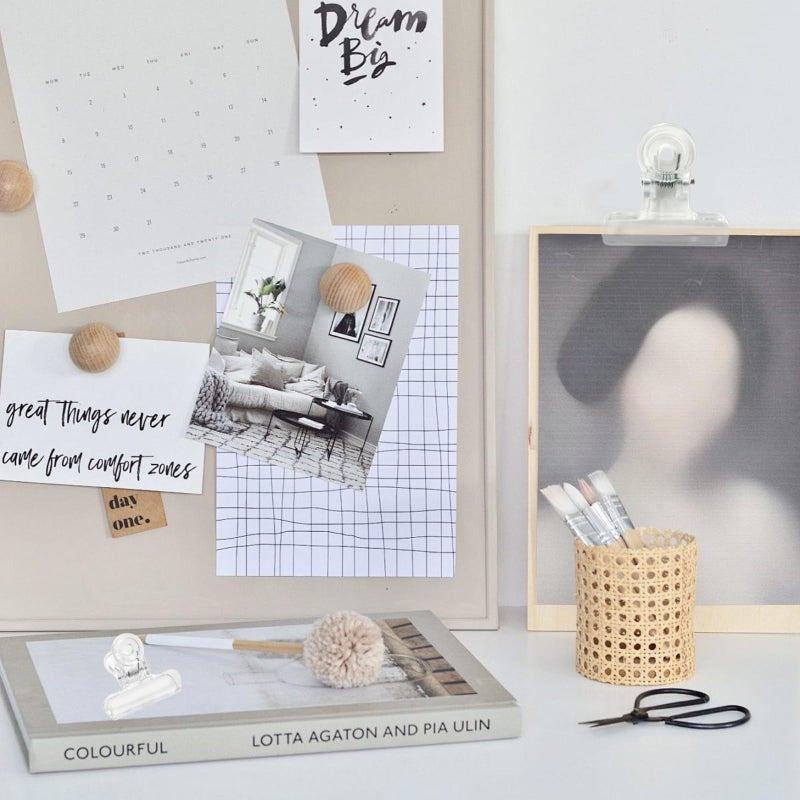 Yueton 24pcs Plastic Bulldog Clips, Utility Paper Clips, Hinge Clips for Home, Office Use (Clear) - Image 2