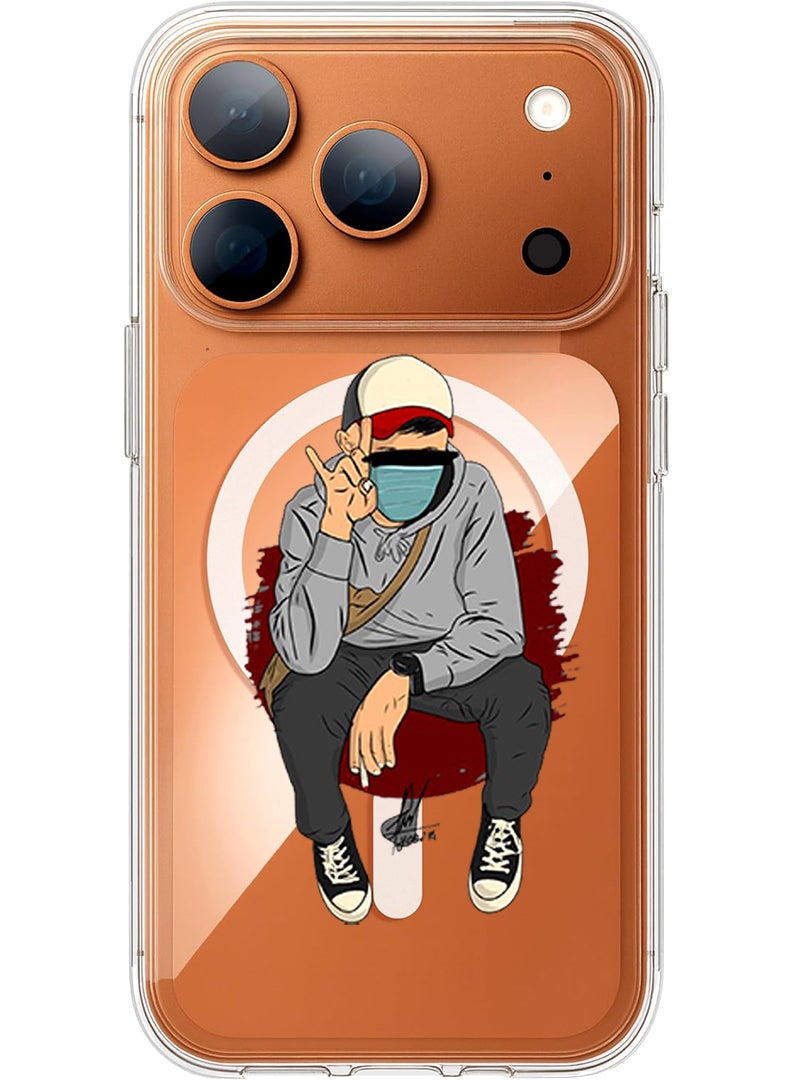 Theodor Magnetic Case for Apple iPhone 17 Pro Max Compatible with MagSafe Wireless Charging, Shockproof Phone Bumper Cover - pineapple - Image 1