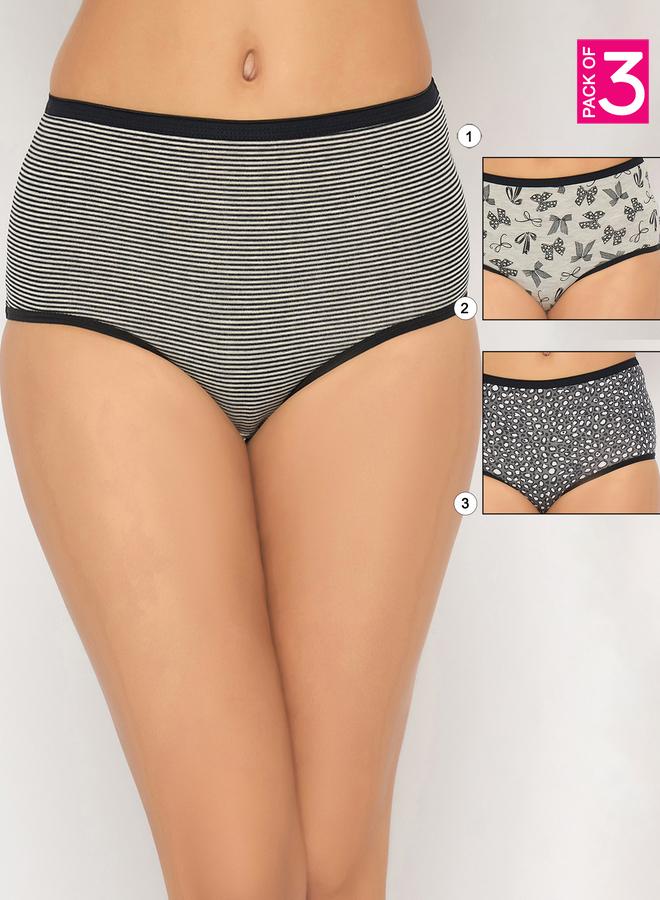 Clovia Pack of 3 - Printed Hipster Briefs - Image 1