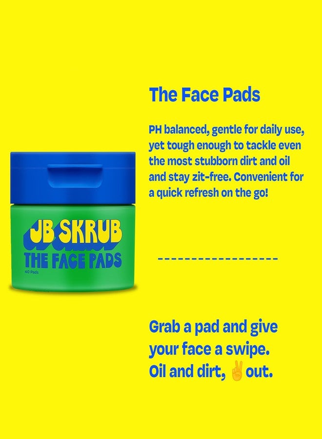 JB SKRUB Face Pads and Face Wash for Sensitive Skin - Acne Cleanser and Acne Pads with Aloe and Chia for Teen Boys, Tweens, and Kids - Grease-Free Freshness - Image 4