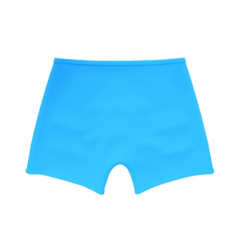 Generic New Womens Silicone Swimming Trunks Summer Menstrual Swimming Waterproof Leak-proof Pants Silicone Stretch Boxer Briefs Blue