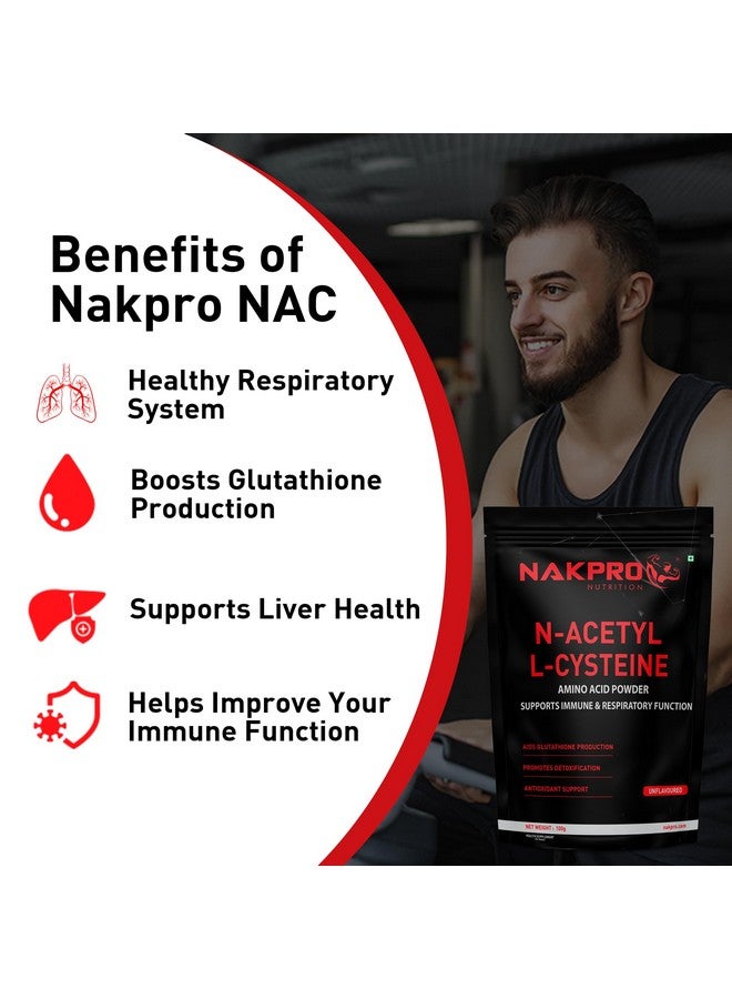 NAKPRO N-Acetyl-L-Cysteine Powder, 600mg | Support Cellular Antioxidant | Immune Health | NAC Supplement Powder (Unflavored, 100g) - Image 4