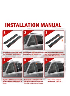 Excefore Car B Pillar Front Door Applique, B Pillar Trim Door Molding, for Front Passenger & Driver Side Windshield Outer Replacement, for Dodge Grand Caravan 2008-2020, Chrysler Town & Country 2008-2016  - Image 5