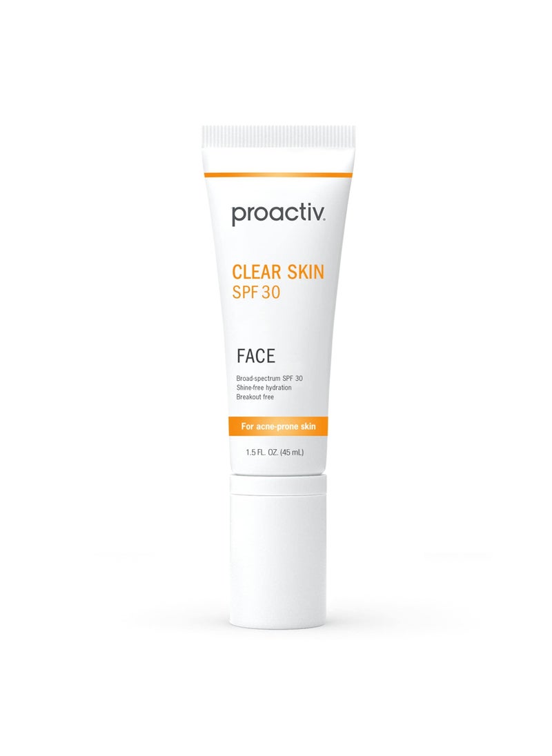 Proactiv - Proactiv Clear Skin Face Sunscreen Moisturizer With SPF 30 - Hydrating SPF Lotion And Sensitive Skin Sunscreen For Oily Skin And Acne-Prone Skin, Oil Free Matte Skincare Sunscreen, 1.5oz - Image 1