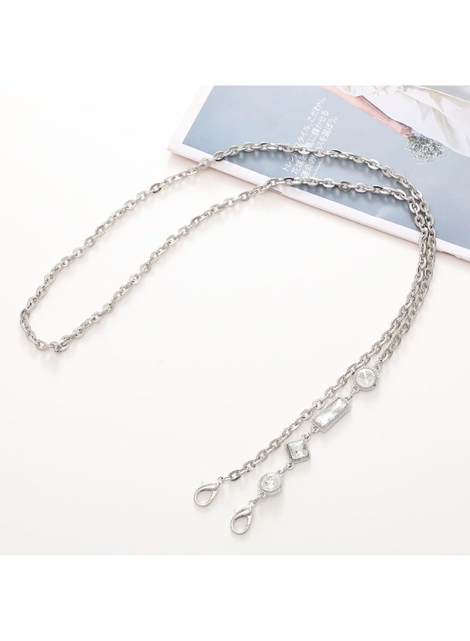 NIBEMINENT Phone Charm/ Chain Strap for Women Girls, Love Gem Cell Phone Case Lanyard Wrist Strap