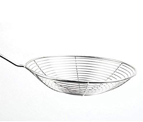Konquer TimeS Deep Fry Mesh Jhara/Puri Strainer - Set of 3 Pcs (Silver), 15L x 15W x 10H cm - Image 2