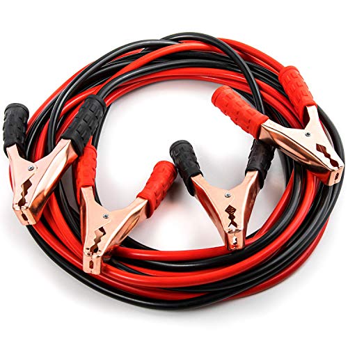 JUGTE Car Heavy Duty Booster Cables Auto Battery Booster 2 Meter Clamp to Start Dead Battery Auto Car Jumper Cables with Carry Bag - 1500 AMP - Image 1