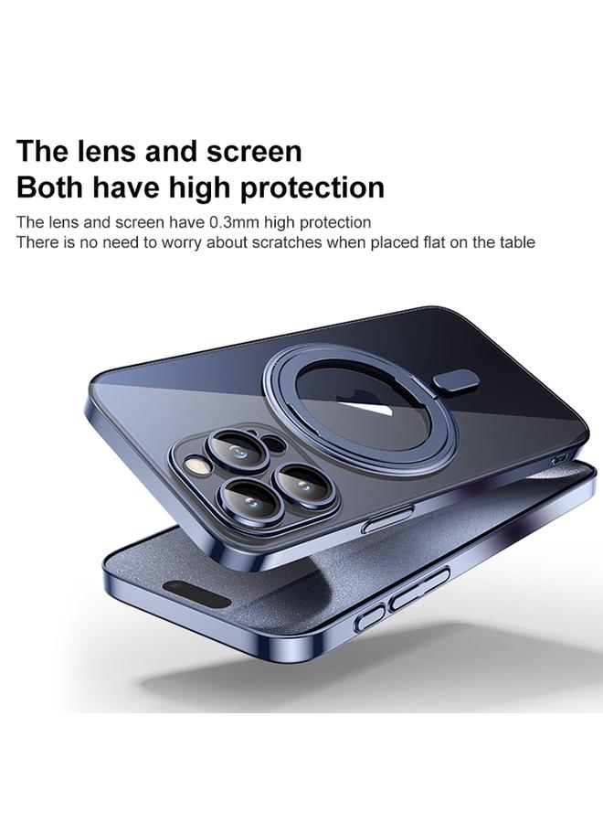 Zaboon Case For iPhone 13 Pro Max Plating PC 360 Ring Holder Magsafe Phone Case - Image 5