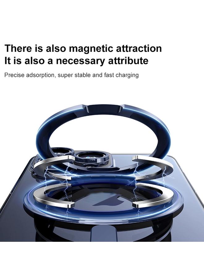Zaboon Case For iPhone 13 Pro Max Plating PC 360 Ring Holder Magsafe Phone Case - Image 3