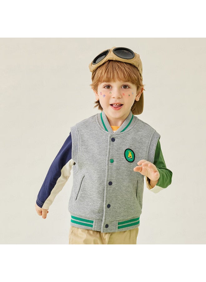 Mqdmini Boys' Vest, Spring Children's Waistcoat, Versatile Baby Sleeveless Jacket For Outdoor Wear And Layering, Lion Vest - Image 2